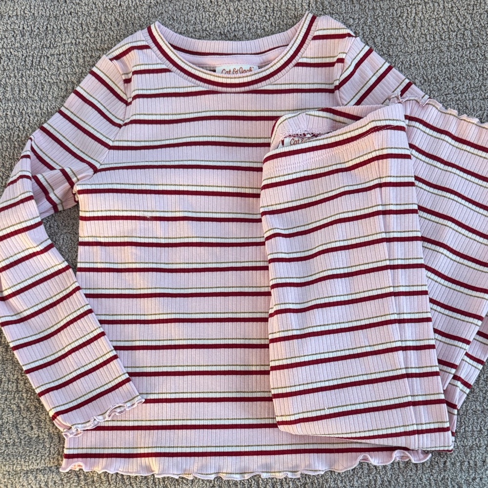 Cat & Jack Striped Long Sleeve & Pants Set